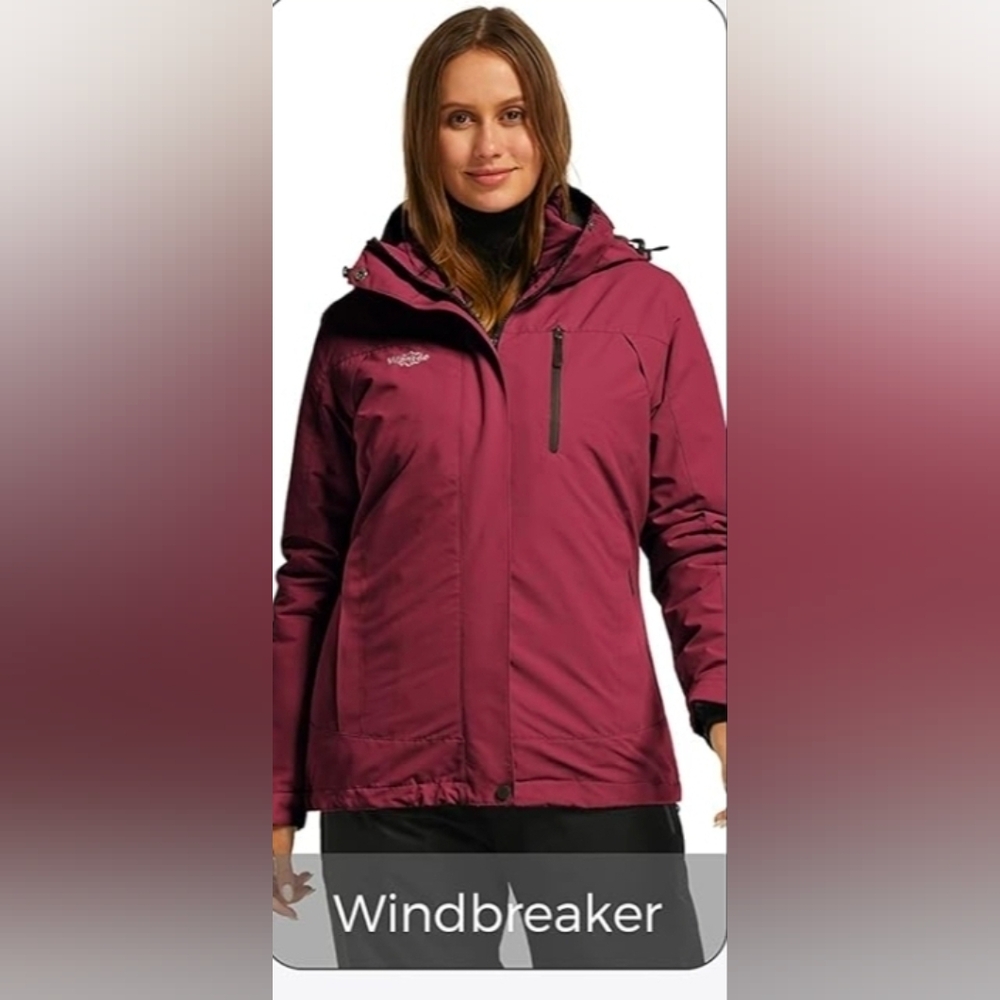 Wantdo Ski Jacket Waterproof Snowboard Jacket Winter Coat Alpine Windbreaker